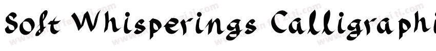 Soft Whisperings Calligraphic字体转换